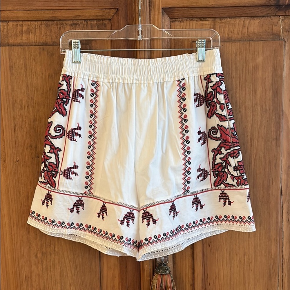 Sea New York Beena Crochet Trimmed Embroidered Shorts - Picture 4 of 11